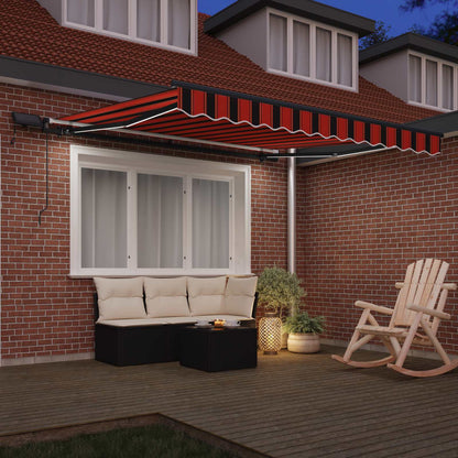 Retractable Awning Orange and brown 300 x 250 cm