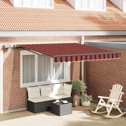 Retractable Awning Orange and brown 300 x 250 cm