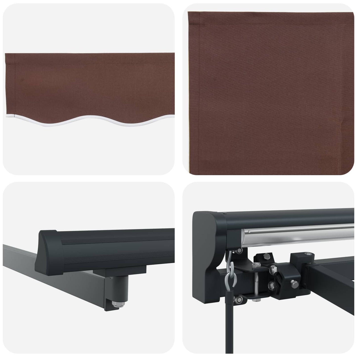 Awning Frame Brown 300 x 250 cm Polyester with PU coating
