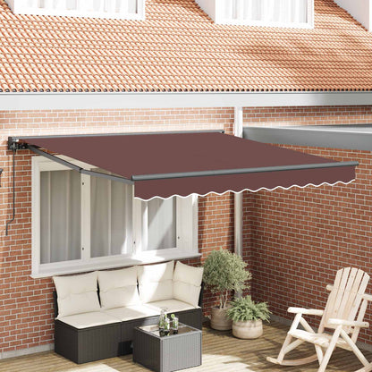 Awning Frame Brown 300 x 250 cm Polyester with PU coating