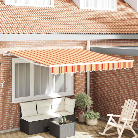 Retractable Awning Retractable Yellow and Orange 300 x 250 cm