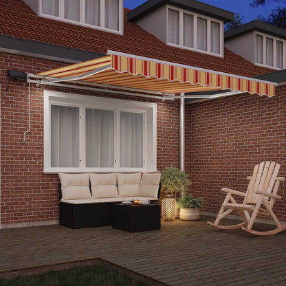 Retractable Awning Yellow and Orange 300 x 250 cm