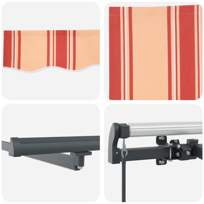Retractable Awning Yellow and Orange 300 x 250 cm