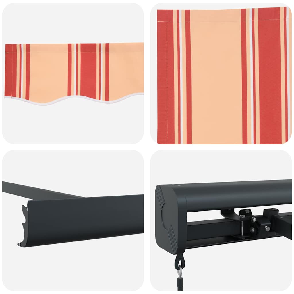 Retractable Awning Yellow and Orange 300 x 250 cm