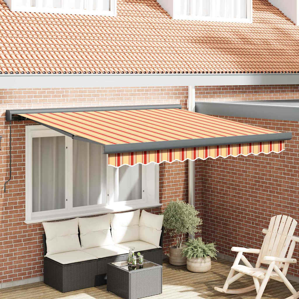 Retractable Awning Yellow and Orange 300 x 250 cm