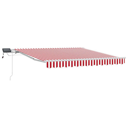 Retractable Awning Red and White 300 x 250 cm