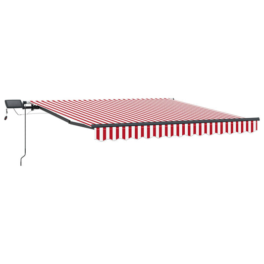 Retractable Awning Red and White 300 x 250 cm