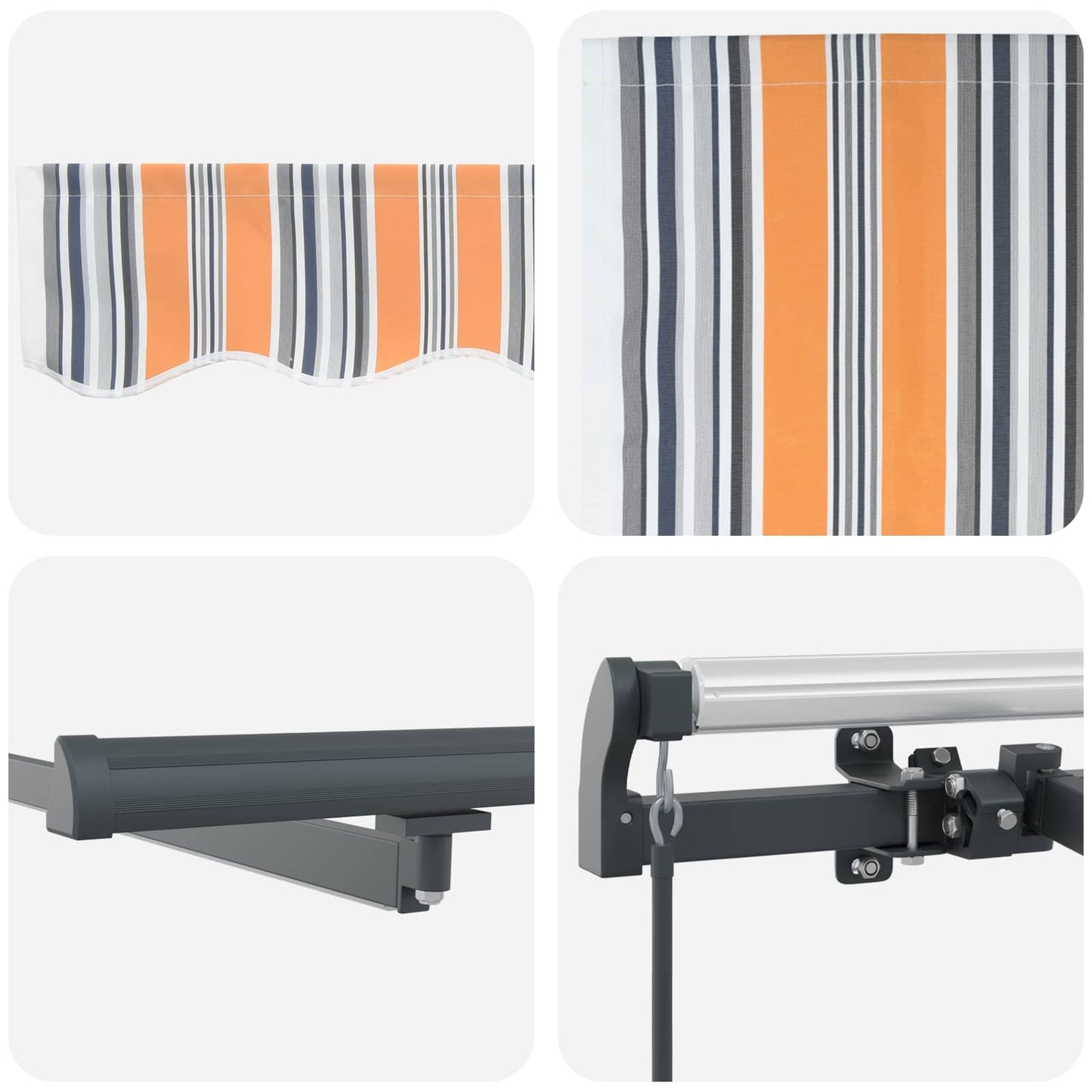 Retractable Awning Multicolour 300 x 250 cm
