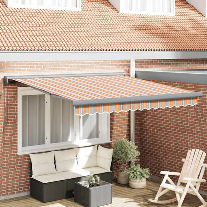 Retractable Awning Multicolour 300 x 250 cm Fabric and Metal