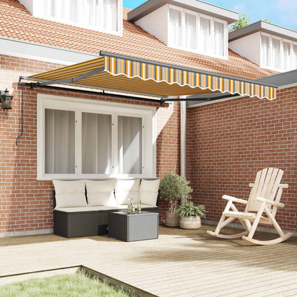 Retractable Awning Multicolour 300 x 250 cm Polyester and Steel