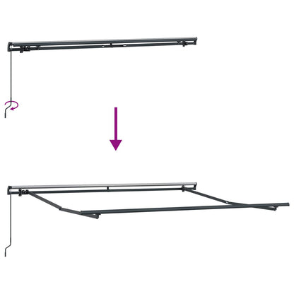 Retractable Awning Multicolour 300 x 250 cm Polyester and Steel