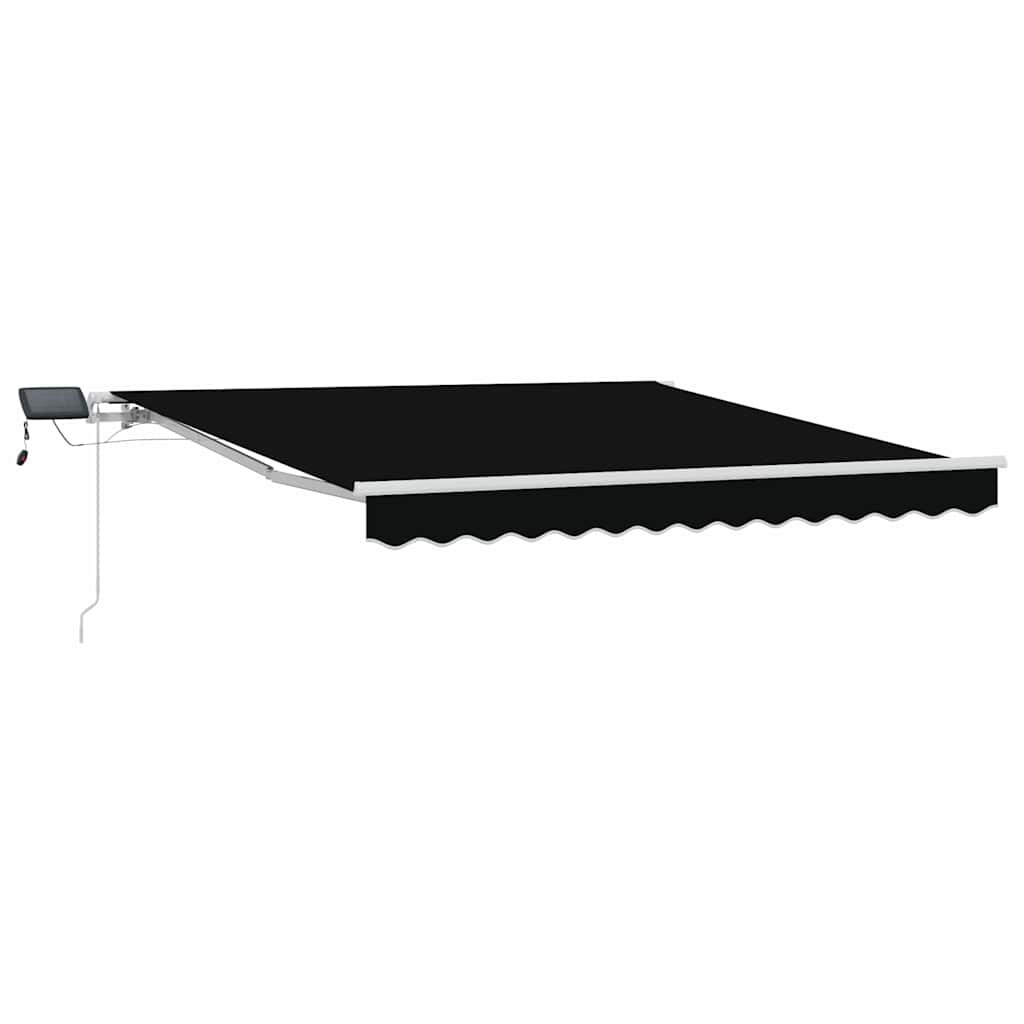 Retractable Awning Black 300 x 250 cm Fabric and Steel