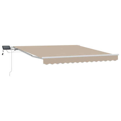Retractable Awning Beige 300 x 250 cm Fabric and Aluminium