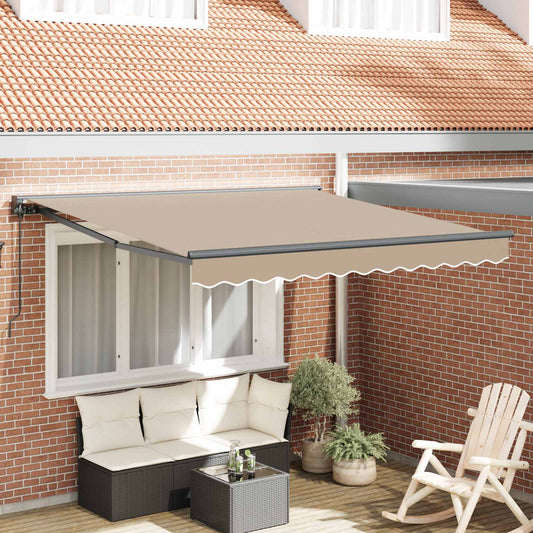 Awning Frame Beige 300 x 250 cm Polyester with PU coating