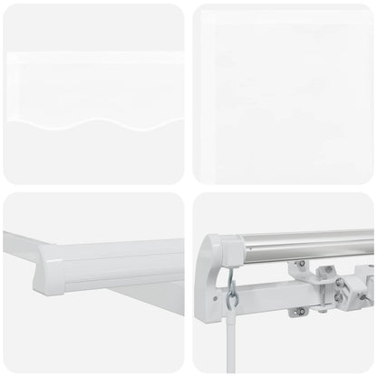 Awning Retractable Manual White 300 x 250 x 165 cm Polyester