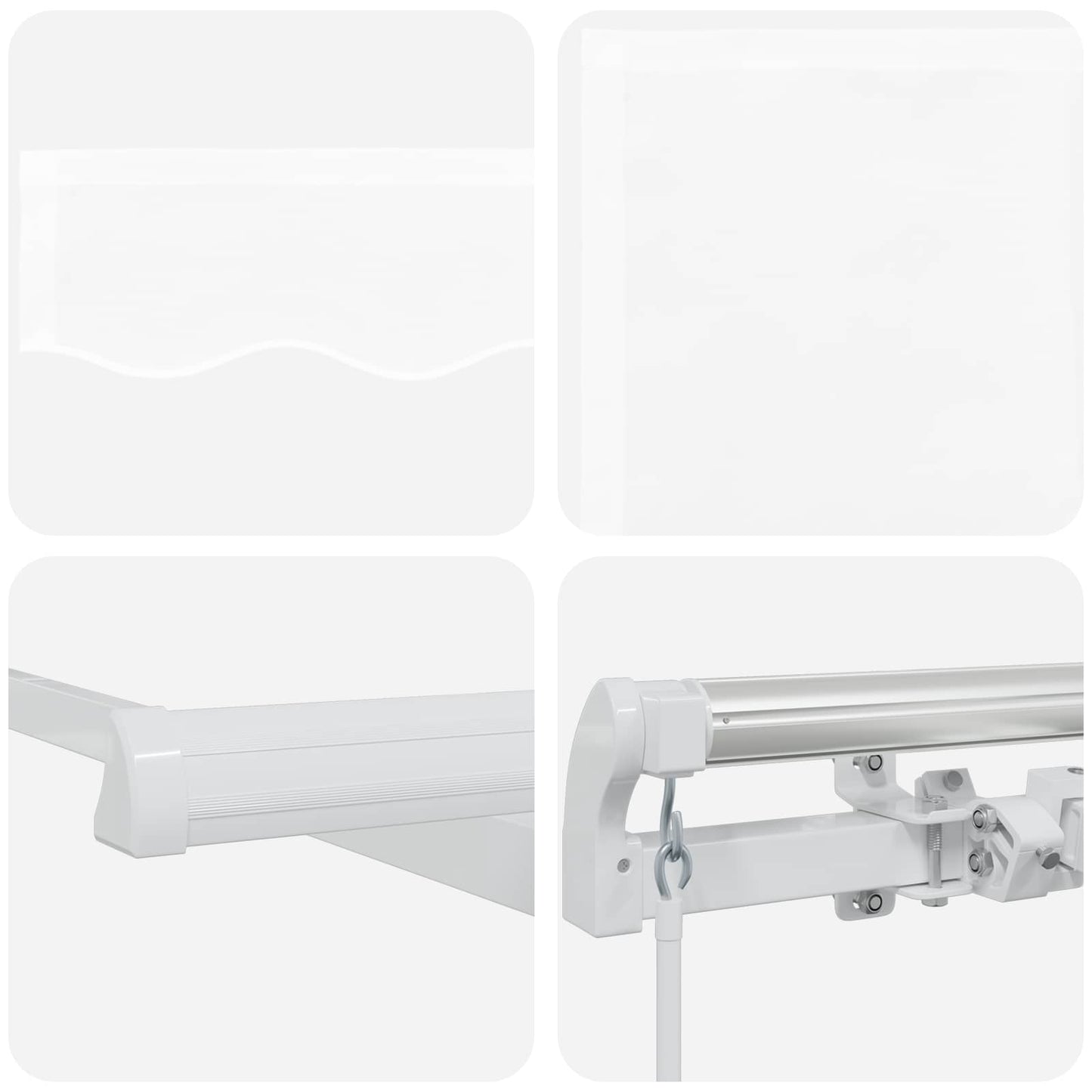 Awning Retractable Manual White 300 x 250 x 165 cm Polyester