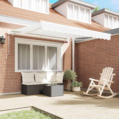Awning Retractable Manual White 300 x 250 x 165 cm Polyester