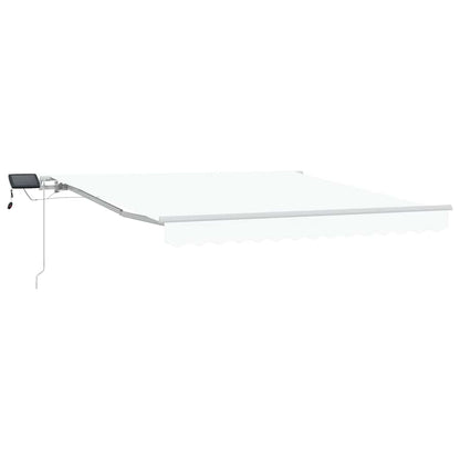 Retractable Awning White 300 x 250 cm Fabric and Steel