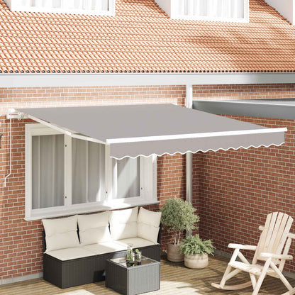 Retractable Awning Light Grey 300 x 250 x 165 cm