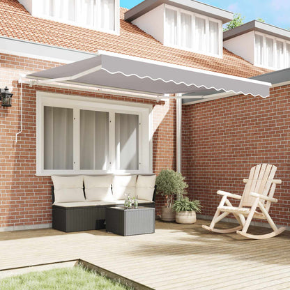 Retractable Awning Light Grey 300 x 250 x 165 cm
