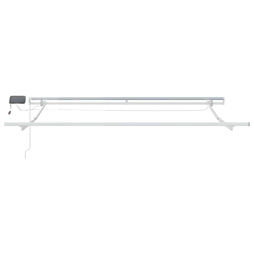 Retractable Awning Light Grey 300 x 250 cm Fabric and Steel