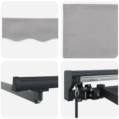 Awning Frame Light Grey 300 x 250 cm Polyester with PU coating