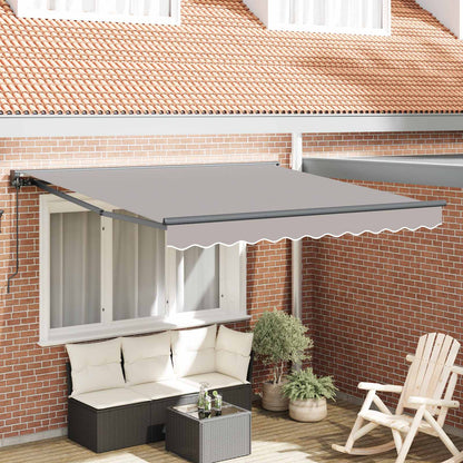 Awning Frame Light Grey 300 x 250 cm Polyester with PU coating