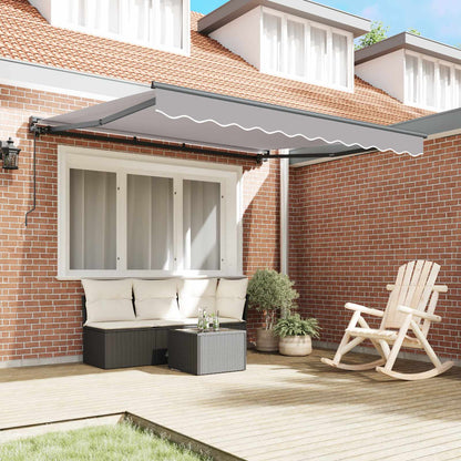Awning Frame Light Grey 300 x 250 cm Polyester with PU coating