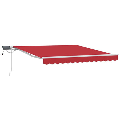 Retractable Awning Red 300 x 250 cm Fabric and Aluminium