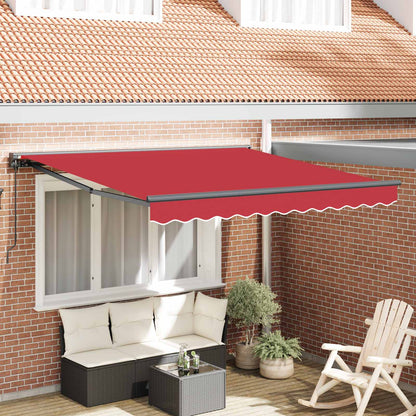Awning Frame Red 300 x 250 cm Polyester with PU coating