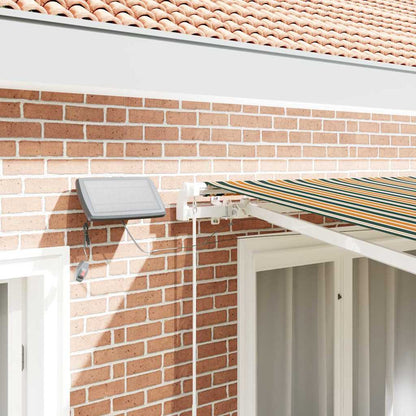 Retractable Awning Manual Green and yellow 300 x 250 cm