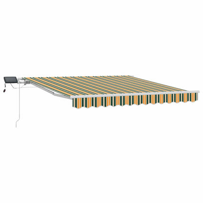 Retractable Awning Manual Green and yellow 300 x 250 cm