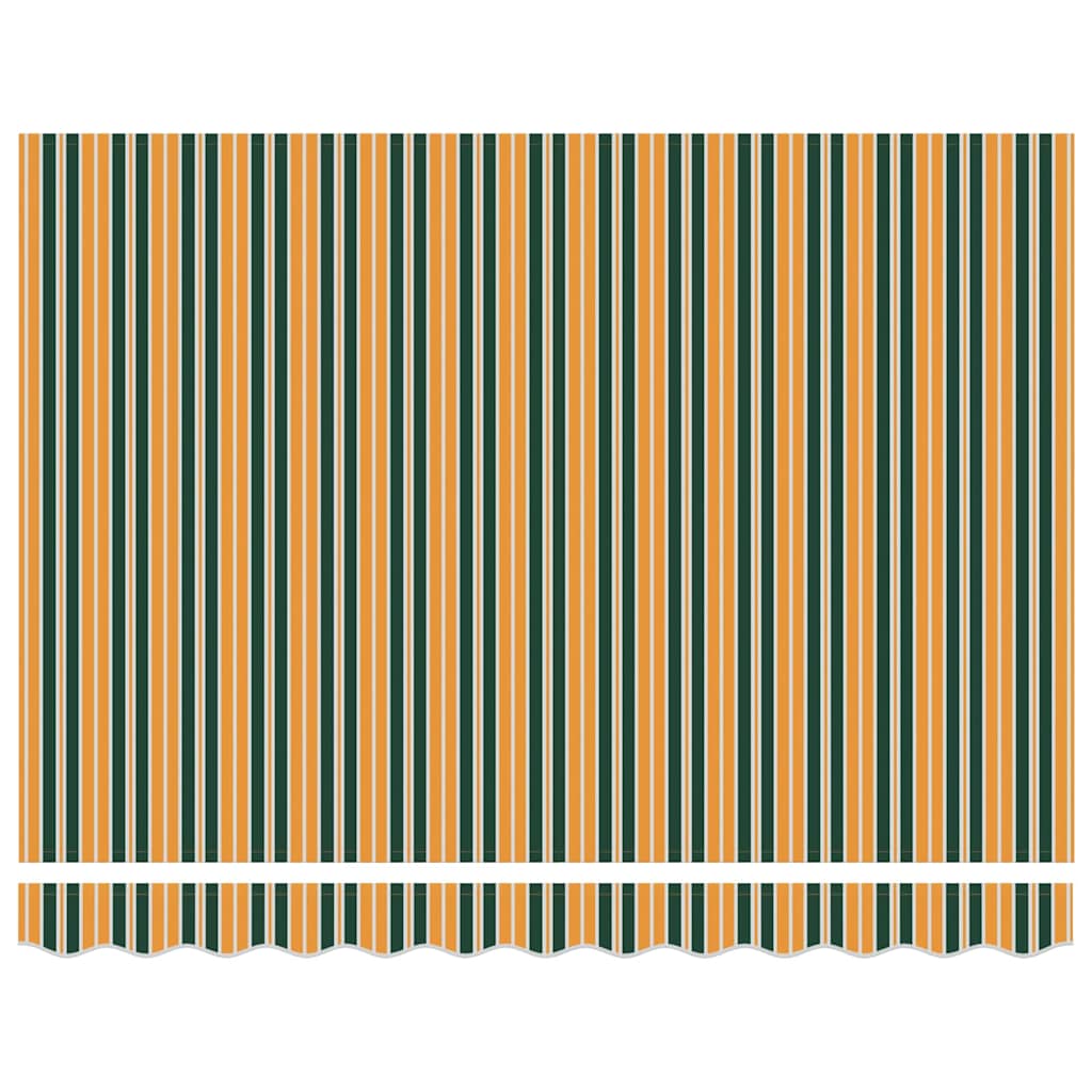 Retractable Awning Manual Green and yellow 300 x 250 cm