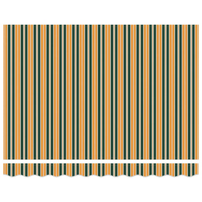 Retractable Awning Manual Green and yellow 300 x 250 cm