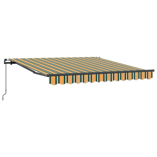 Retractable Awning Green and yellow 300 x 250 cm