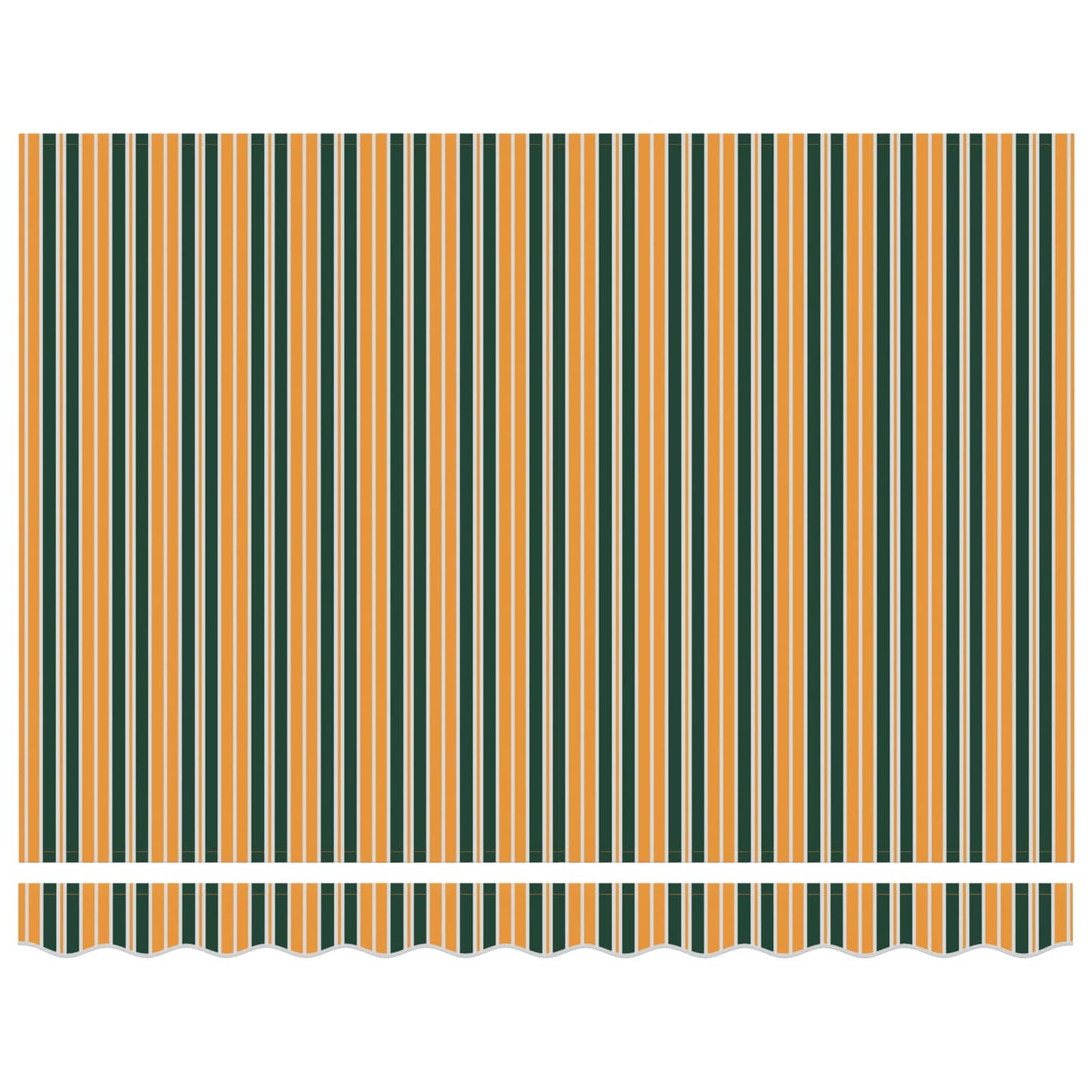 Retractable Awning Manual Green and yellow 300 x 250 cm Fabric