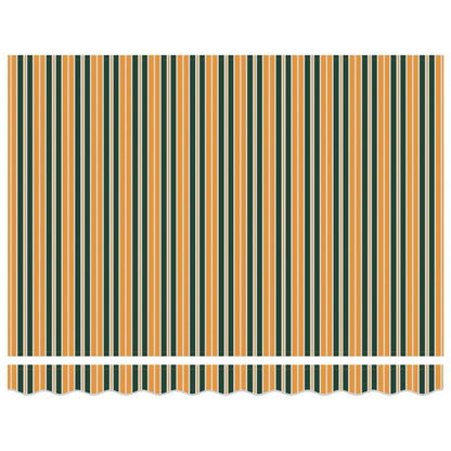Retractable Awning Manual Green and yellow 300 x 250 cm Fabric