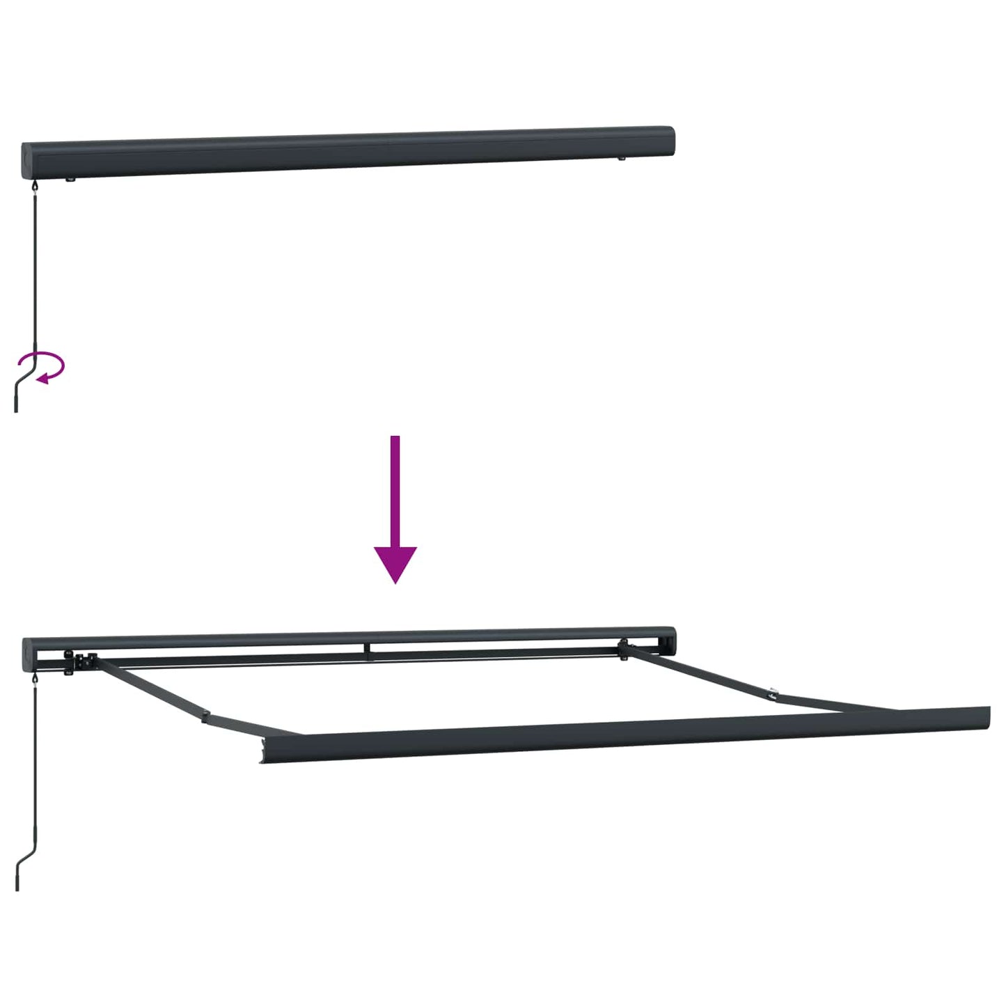 Retractable Awning Green and Yellow 300 x 250 cm