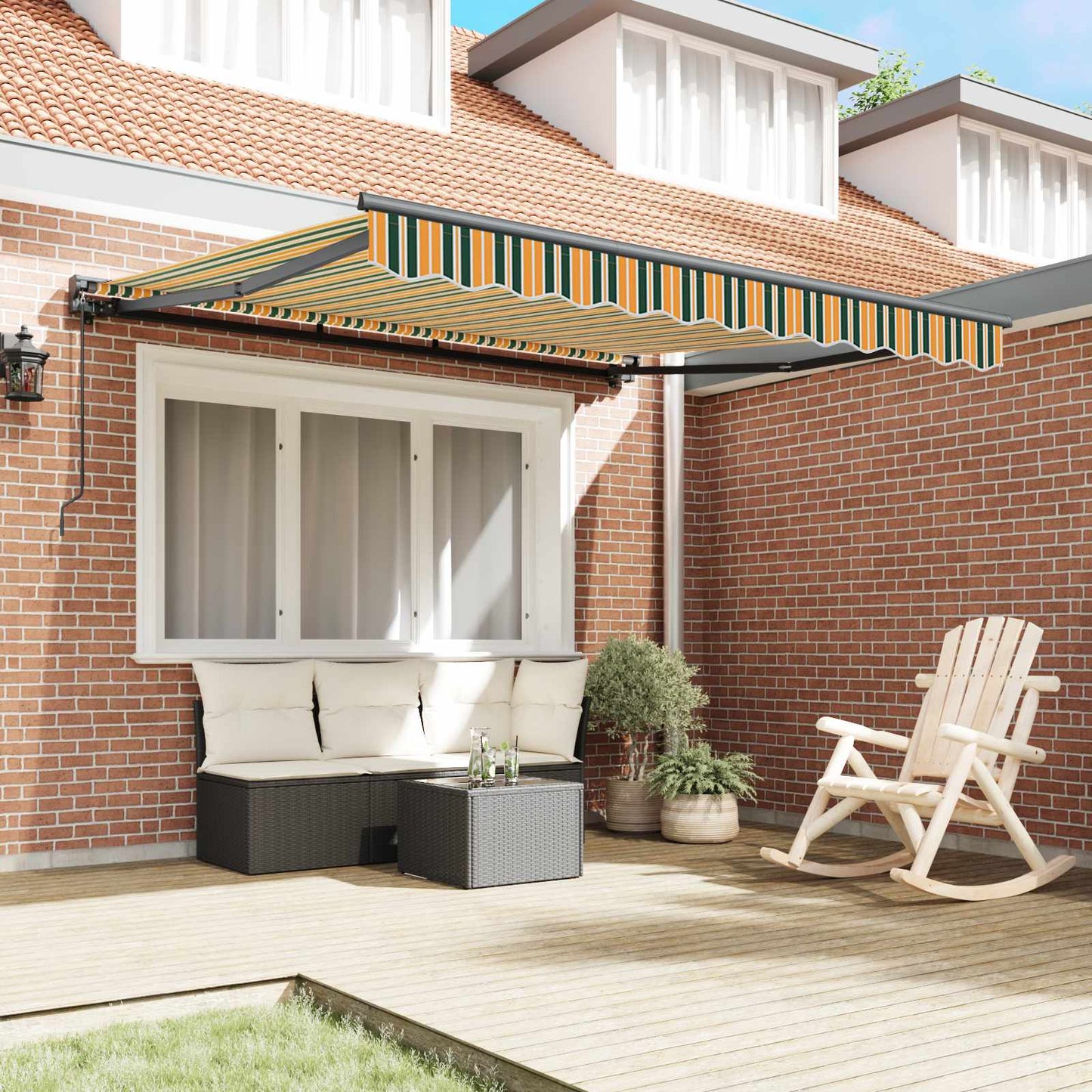 Awning Frame Green and Yellow 300 x 250 cm