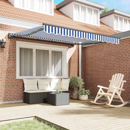 Awning Frame Blue and White 350 x 250 cm