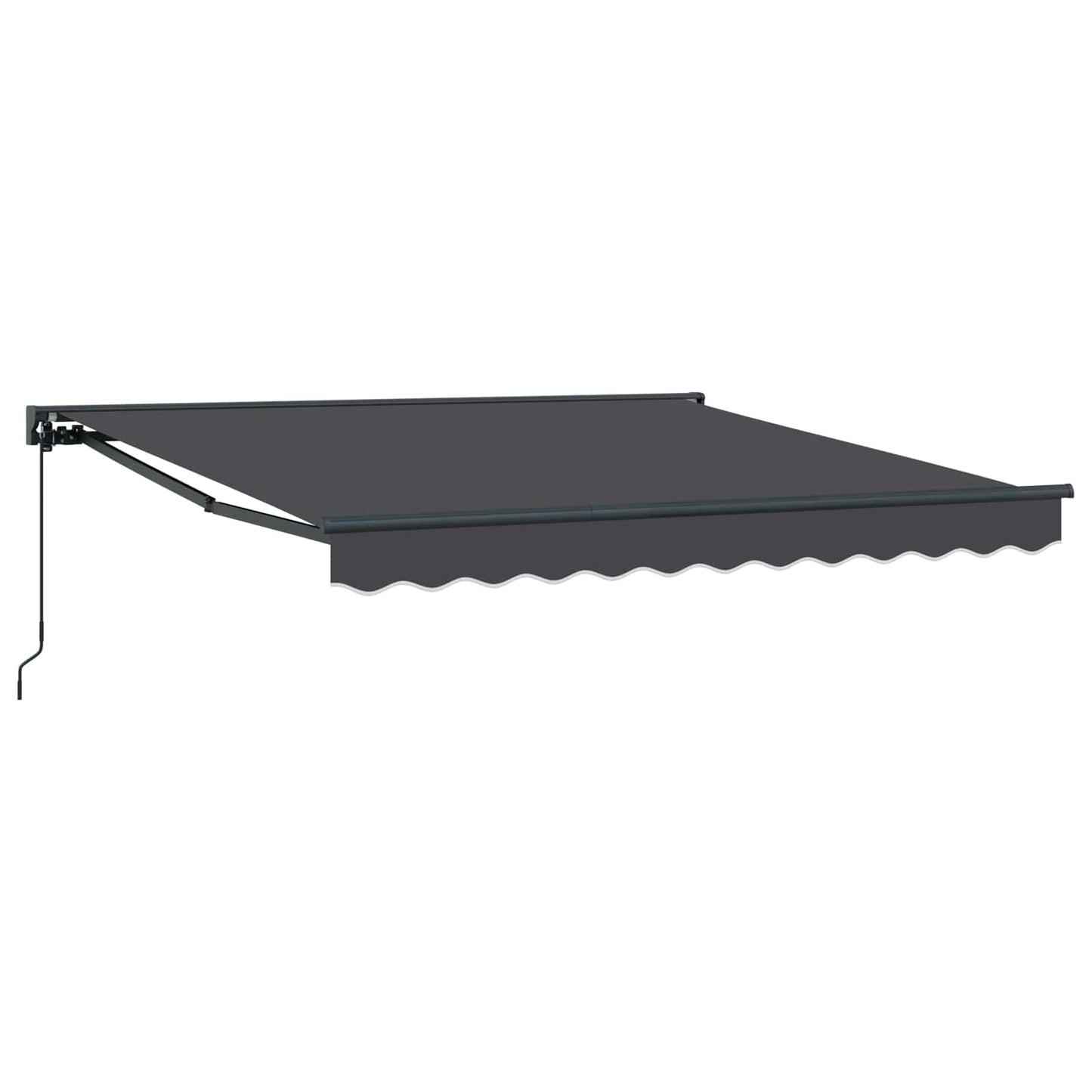 Retractable Awning Anthracite 350 x 250 cm Aluminium and Fabric
