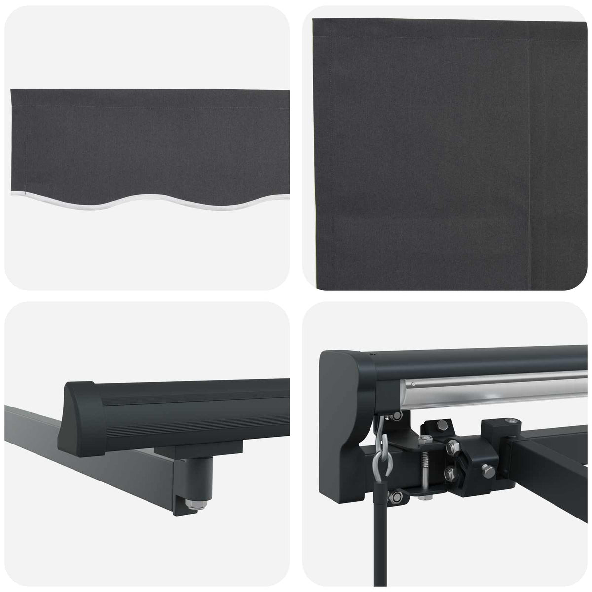 Manual Awning 3.5 x 2.5 m Anthracite 100% Polyester