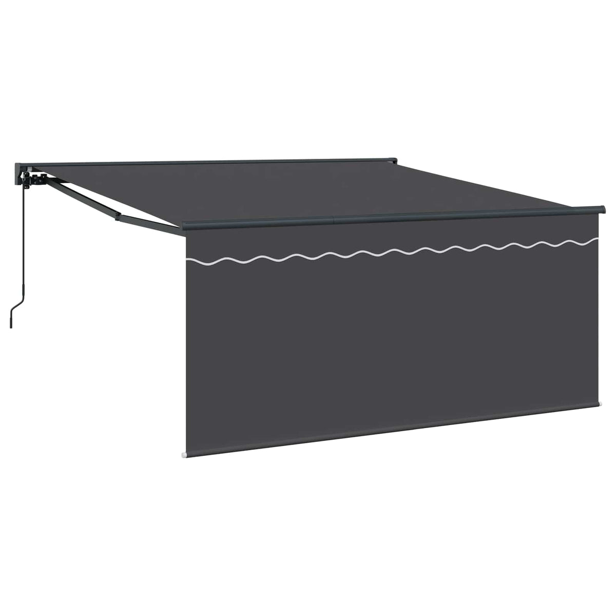 Manual Awning 3.5 x 2.5 m Anthracite 100% Polyester