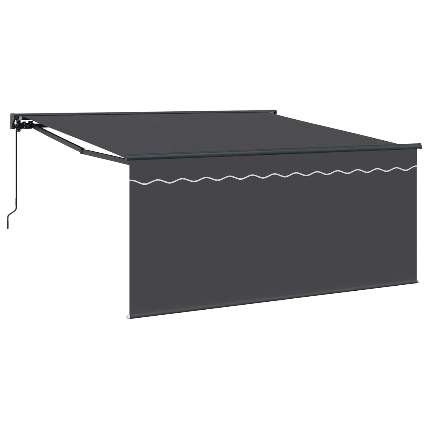 Retractable Awning Manual Anthracite 350 x 250 cm