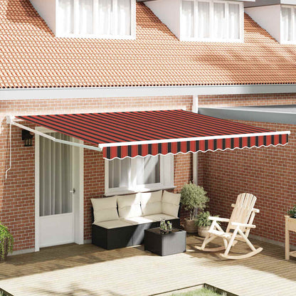 Awning Manual Red and Black 350 x 250 x 165 cm Polyester