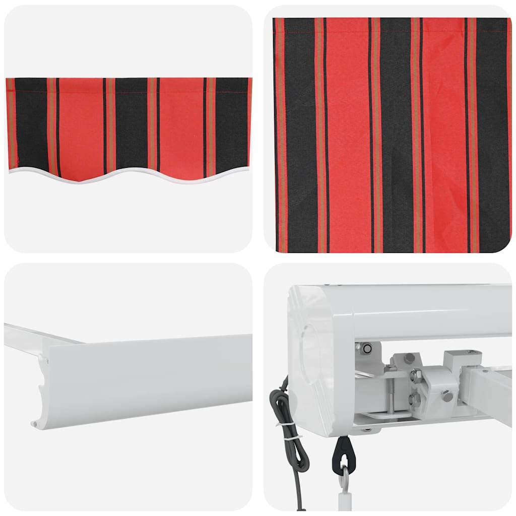 Retractable Awning Orange and brown 350 x 250 cm
