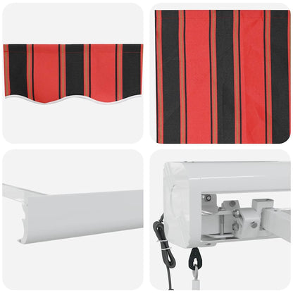 Retractable Awning Orange and brown 350 x 250 cm