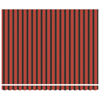 Retractable Awning Red and Black 350 x 250 cm Fabric