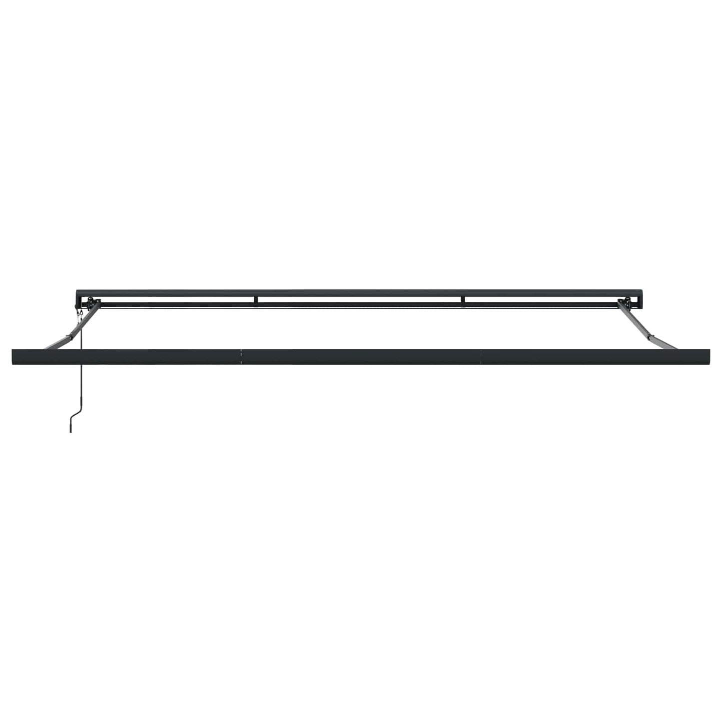 Retractable Awning Red and Black 350 x 250 cm Fabric