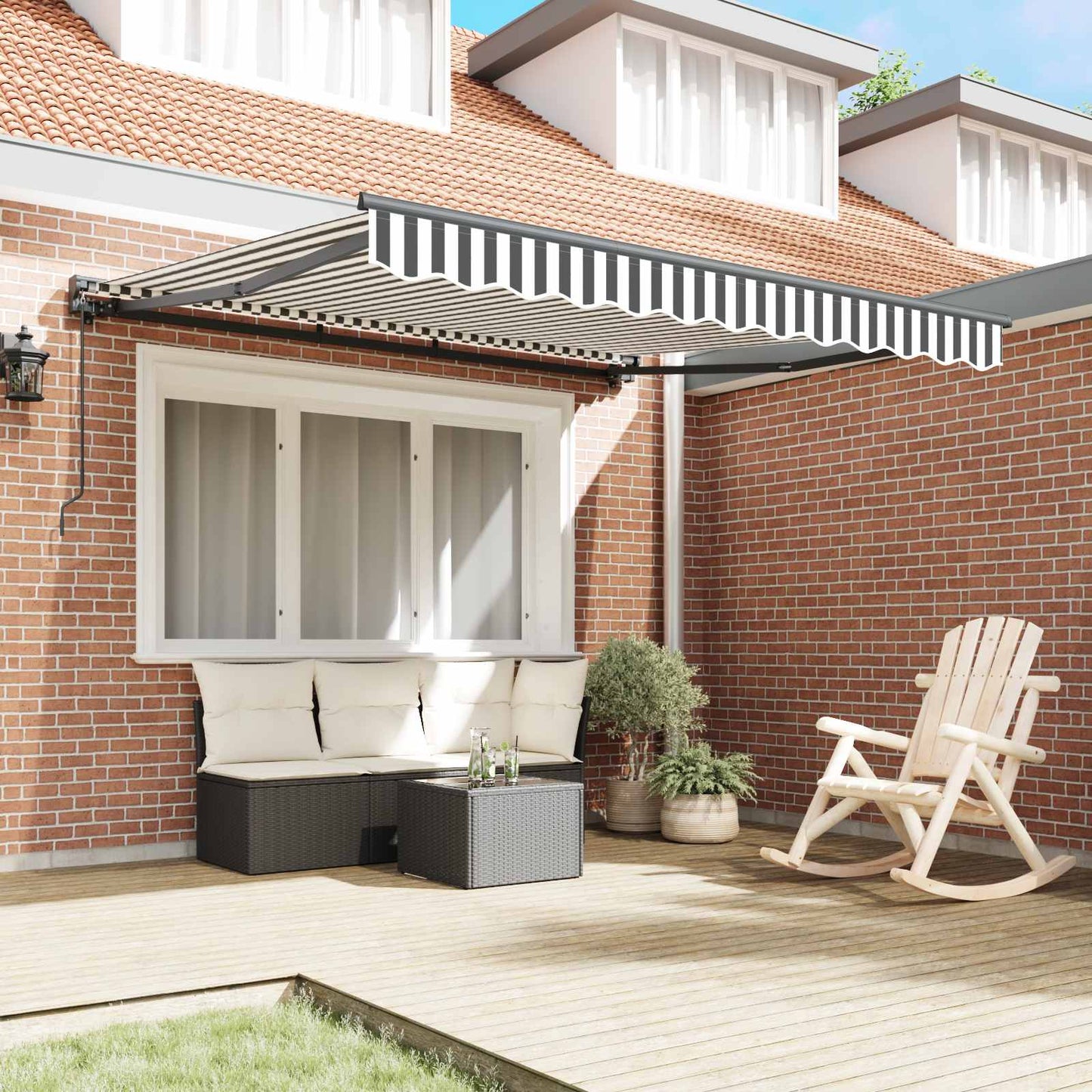 Awning Frame Anthracite and White 350 x 250 cm